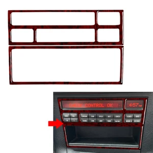 2x Consola de grano de madera roja radio CD panel embellecedor para BMW Serie 3 E36 1991-1999 - Imagen 1 de 9