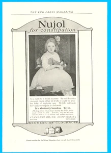 1918 NUJOL medicina per stitichezza ciarlataneria antica STAMPA AD Standard Oil Co. - Foto 1 di 3