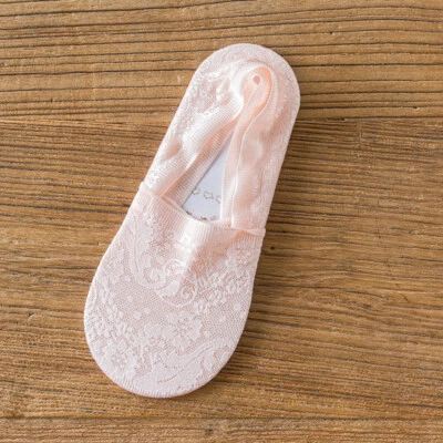 女士花边隐形袜低切不显示防滑薄袜船袜 * — 第 1/4 张图片