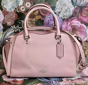 Coach Satchel Large Pebble Grain Leather Drew Handbag 67711 (Blossom) - Picture 1 of 6