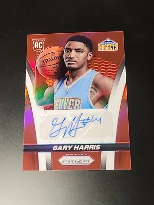 Tarjeta de novato Gary Harris 2014-15 Panini Prizm roja automática/199 RC SP #15 casi nueva Foto 1 de 2