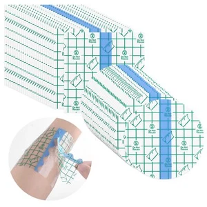 50 Pcs Waterproof Adhesive Bandages Transparent Stretch Tattoo Aftercare Bandage - Picture 1 of 6