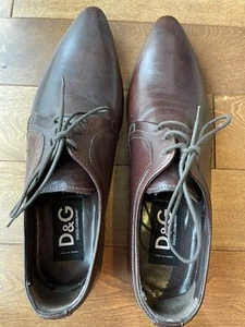 Dolce & Gabbana D&G Brown Dress Shoes Size 41 US 8 - Picture 1 of 11