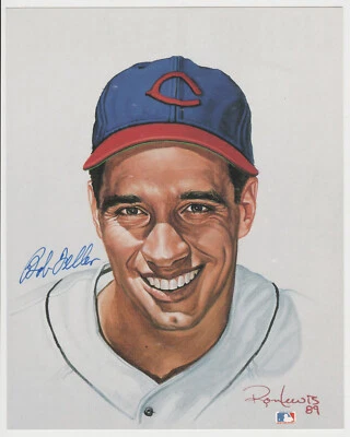 Bob Feller signed Ron Lewis 1989 Living Legends #3377 Printed Photo Autographed - Image 1 of 2