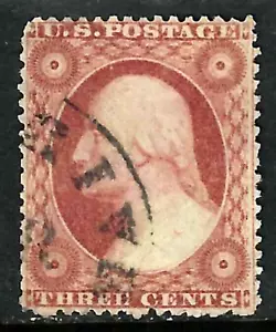 SC #26 schöne Margen 3 Cent Washington 1851-57 US 87F24 - Bild 1 von 1