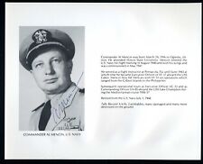 Adolph Mencin DECEASED WWII Fighter Pilot Ace-6V Signed 8x10 Bio Photo