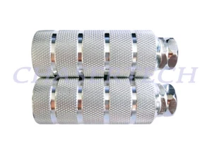BMX Bike 1-1/2" Alloy Axle Pegs Thread 3/8" 26T 110mm Silver 1 Pair - Picture 1 of 1