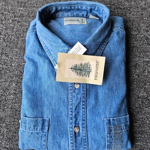 NWT FieldMaster Vintage Work Shirt Size XL Blue Denim Button Up Pockets Sears - Picture 1 of 5