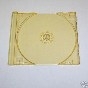 100 NEW TOP QUALITY TRANSPARENT GOLD TRAYS FOR 10.4MM SINGLE CD CASE - GOLD TRAY - Picture 1 of 1