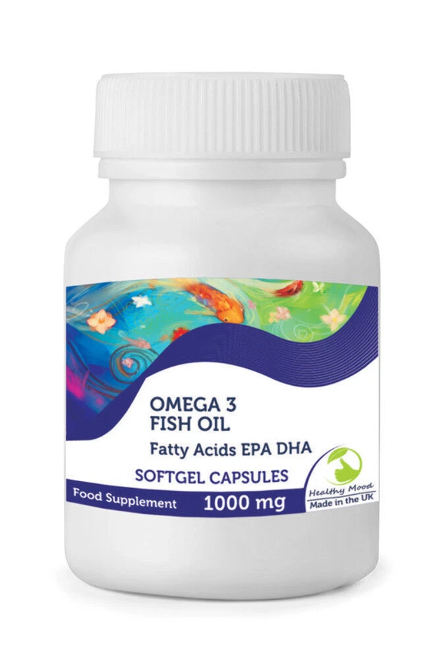 Botella Omega 3 EPA 180 DHA 120 1000mg 30/60/90/120/180/250 Foto 1 de 1