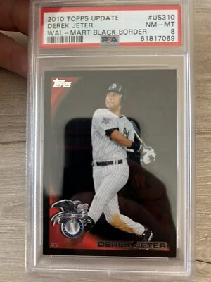 2010 TOPPS UPDATE DEREK JETER BLACK Walmart ALL STAR US310 PSA 8 YANKEES - Image 1 of 2