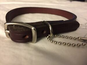 New Circle T Coastal Pet Products Premium Brown Leather Dog Collar 12"Stud Small