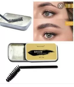 Eyebrow Soap Kit Lasting Brow Shaping Gel Styling Wax w/Brush 3D Natural Balm - Picture 1 of 1