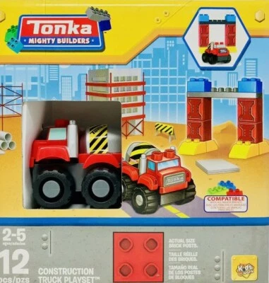 NEW Tonka Mighty Builders Construction Truck Building PlaySet 12 pcs  - Image 1 of 4