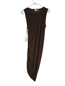 ARITZIA Wilfred eavesdrop dress In Cocoa Bean Size Medium - Picture 1 of 4