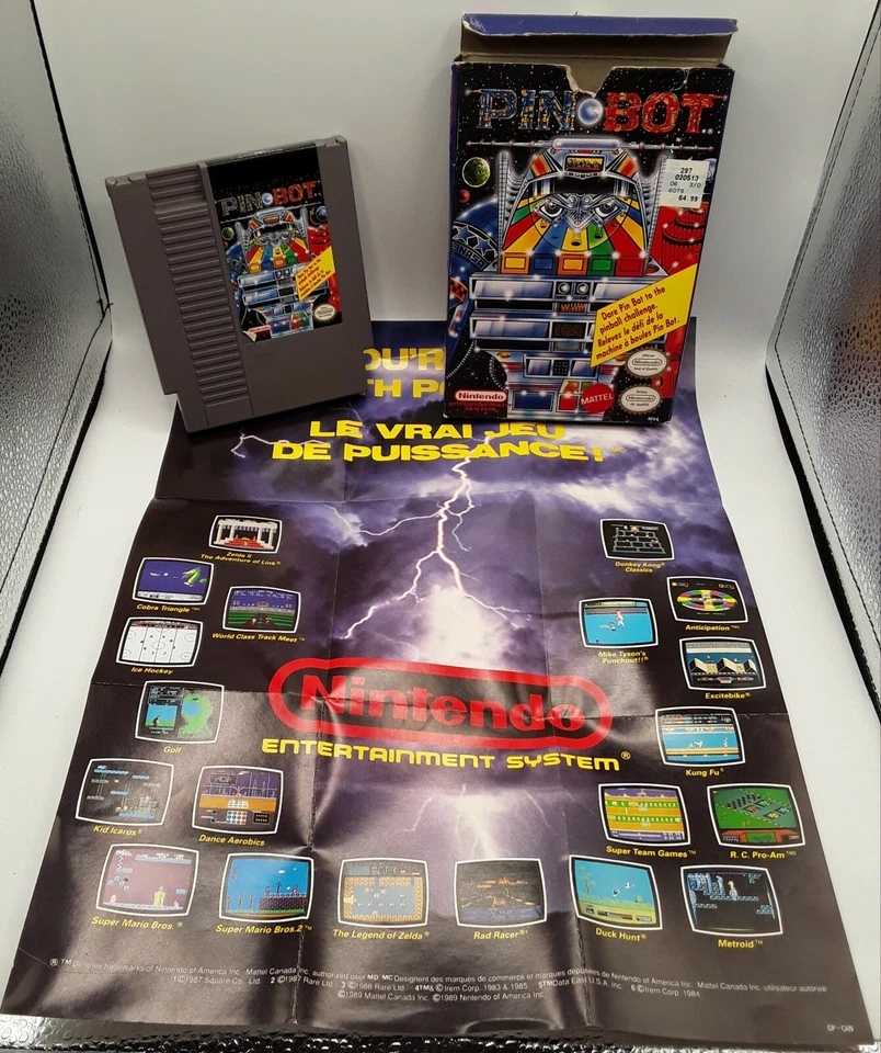 NES nintendo Game Pin Bot Pinball Challenge - Image 1 of 4