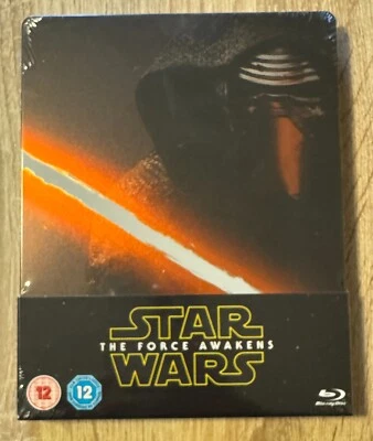STAR WARS THE FORCE AWAKENS LTD EDITION BLU RAY STEELBOOK UK NEW & SEALED - Image 1 of 2