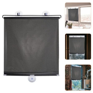Blackout Roller Blinds Suction Cup Curtain Baby Window Shade Temporary Sunshade - Picture 1 of 12