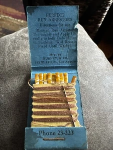 Antiguo kit de reparación de hoisery Anthony Cleaners de la década de 1930 libro de cerillas costura sin imprimir - Imagen 1 de 5