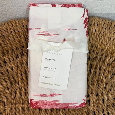 JUEGO DE 2 ALMOHADAS DE TOILE SANTA GRANERO DE CERÁMICA, ESTÁNDAR ~ ROJO VACACIONES NAVIDAD Foto 1 de 4