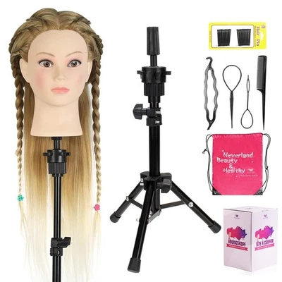 Neverland Beauty Mannequin Head with Hair with Tripod Stand Set, 26 Inch Cosm... - Image 1 of 4