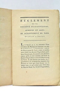 Mémoire fondation Société s'Agriculture Département du Nord Douai 1804 - Picture 1 of 6
