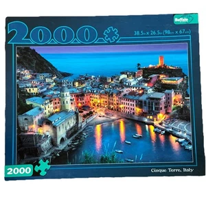 Buffalo Games Cinque Terre Italy 2000 Piece Jigsaw Puzzle 38.5 x 26.5in COMPLETE - Picture 1 of 7