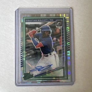 Sebastian Walcott 2025 Panini Donruss Optic Prizm Auto /25 Rangers - Picture 1 of 5