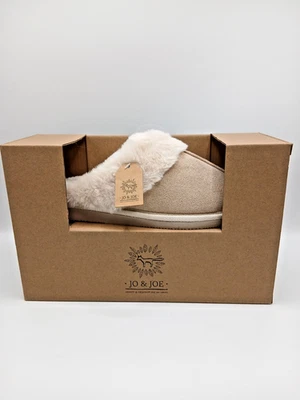 JO AND JOE Jo&Joe Glimmer Beige Ladies Slippers Brand New with Gift Box
