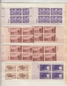 US  Collection, 1939-1948, 26 Selected better US Plate Blocks.  3, 4 cents MNH - Picture 1 of 3