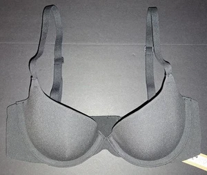 💕NWT SKIMS Fits Everybody Push Up Pushup Padded T-shirt Demi Bra Black ONYX 30A - Picture 1 of 9