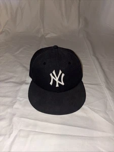 New Era 59Fifty New York Yankees Hat MLB Navy Blue Size 6 7/8 Fitted - Picture 1 of 3