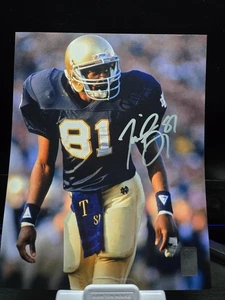 Reproductor de fotos firmado por Tim Brown Notre Dame Fighting Irish 8x10 certificado. - Imagen 1 de 3