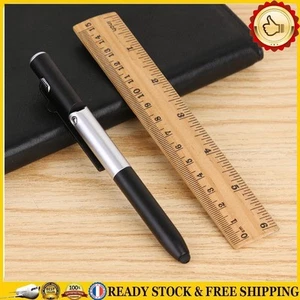 Stylo à bille multifonctionnel pliable avec lumière LED, 2 pièces, support de té - Afbeelding 1 van 8