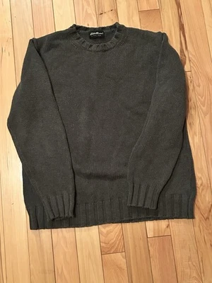 Suéter tejido algodón etiqueta negra Eddie Bauer años 80-90 para hombre talla XL vintage Foto 1 de 4