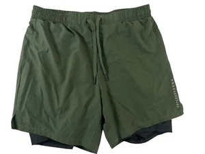 Superdry Men Athletic Brief Lined Shorts Size M Olive Green - Picture 1 of 6