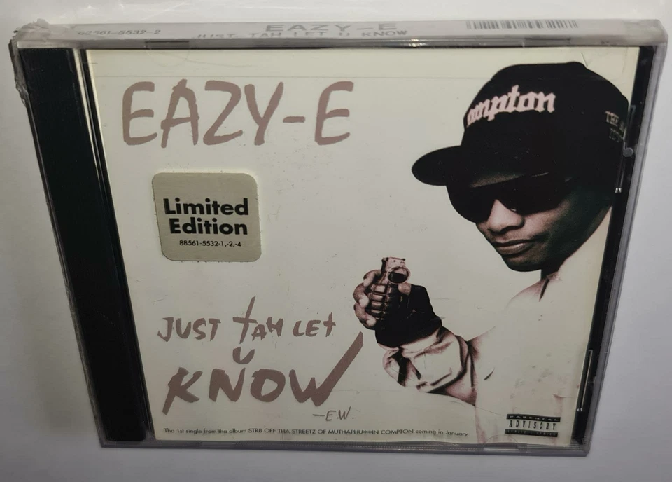 EAZY-E JUST TAH LET U KNOW (1995) BRAND NEW SEALED RARE OOP CD SINGLE RUTHLESS - Image 1 of 1