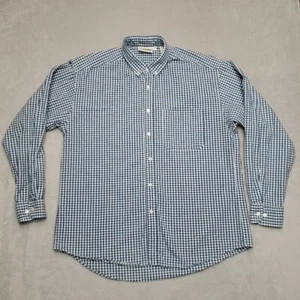 VTG Northern Reflections Shirt Mens Large Blue Gingham Check Long Sleeve Canada - Picture 1 of 8