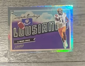 2021 Panini Prestige - Seasons Greetings #SG-14 Ja'Marr Chase (RC) LSU BENGALS - Picture 1 of 2