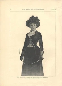 Viola Allen Broadway Actor Genealogy 1892 New York City Theater Portrait Old - Picture 1 of 1