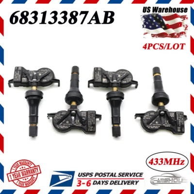 Set(4) Tire Pressure Sensor TPMS For 2016-2021 Jeep Grand Cherokee Dodge Durango - Image 1 of 4