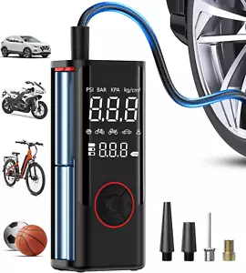 Tire Inflator Portable Air Compressor, 150 PSI Cordless Air Pump for Car Tires, - Picture 1 of 12