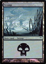 MTG - Champions of Kamigawa - Swamp #295 - Foil - Various conditions
