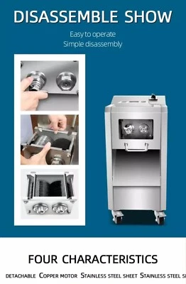 Electric Stainless Steel Commercial Meat Slicer Cutting Machine 450kg/H - Image 1 of 4