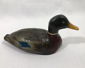 Abridor de botellas/pisapapeles vintage de metal pintado a mano MALLARD DUCK - Imagen 1 de 8