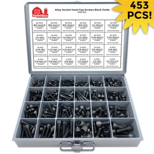 Alloy Allen Socket Head Cap Screws Bolts Coarse Black Oxide Assortment - 453 PCS - Picture 1 of 1