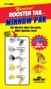 1/4 oz  WORDEN'S ROOSTER TAIL MINNOW Pak 6 pcs boxed ~ FREE Shipping - Picture 1 of 1