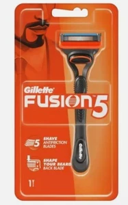 Gillette Fusion 5 Mens Razor Handle + 1 Refill Cartridge - Picture 1 of 5