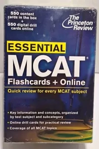 BRAND NEW! Essential MCAT: Flashcards + Online The Princeton Review Med Student - Picture 1 of 6