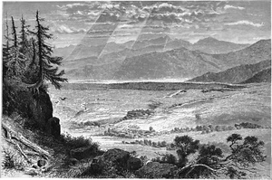 LES TATRAS (POLOGNE): VILLAGE de ZAKOPANE vu de GUBALOWKA -Gravure du 19e siècle - Picture 1 of 3
